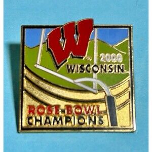 2000 Wisconsin Badgers Rose Bowl Champions NCAA logo pin